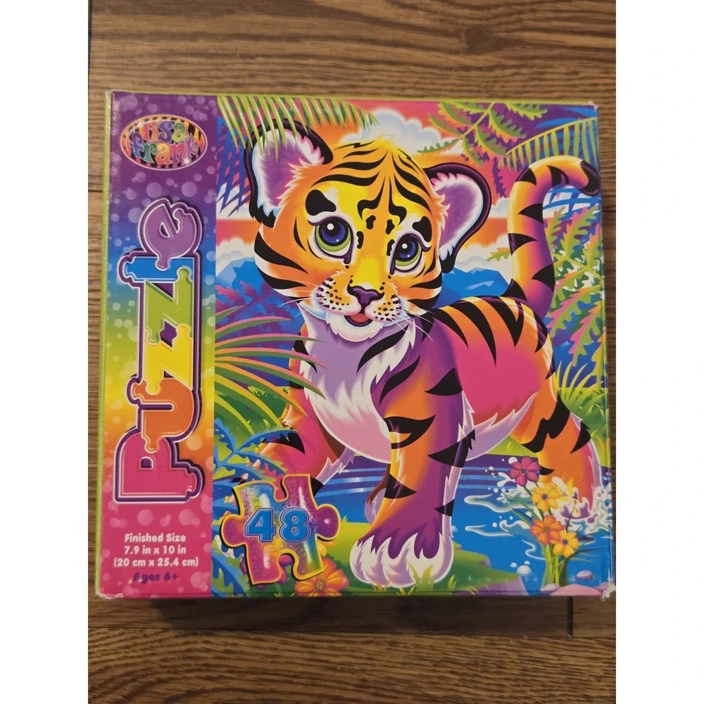 Lisa Frank Forrest Puzzle 48 Pc Incomplete 42/48 Pieces Damaged Piece